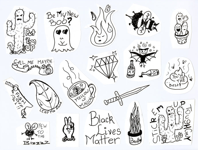 Oliver J., Hand-drawn Stickers
