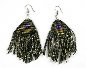 Alicia Wiese, Peacock Feather Earrings