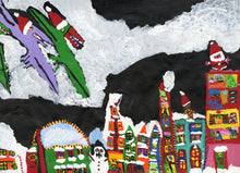 Load image into Gallery viewer, Ashlea Karkula, &quot;A Dino Christmas&quot; (diptych)