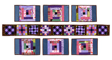 Load image into Gallery viewer, BDG Wolfe, &quot;Log Cabin&quot; Placemats and &quot;Granny Square&quot; Runner (separates or set)