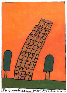 David Wright, "Pisa Leaning Tower"