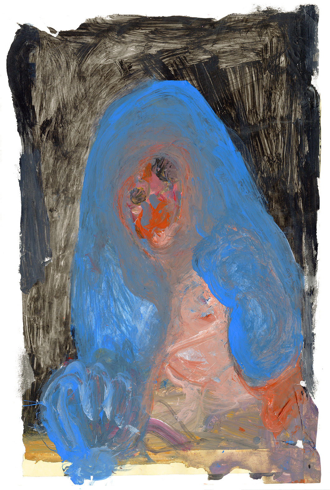 Janice Essick, Untitled (Figure with Blue Hair)