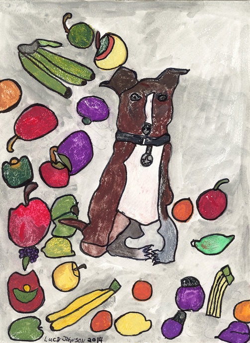 Lucy Picasso, Untitled (Dog with Fruit)