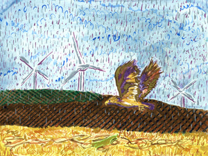 Mike Harris Jr., "Untitled Flying Farm Bill in Purple Rain"