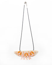 Load image into Gallery viewer, Rosemary Perronteau, Cream Felt Necklace with Pink and Orange Beading