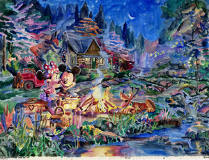Victor Van, "Mickey and Minnie Sweetheart Campfire, New!"